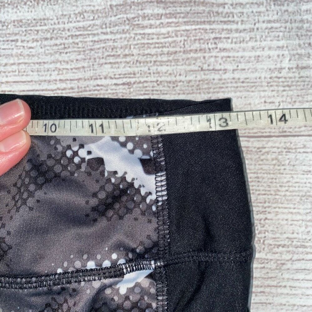 Avia women S pull on print leggings w/elastic waist black and white - Picture 4 of 8